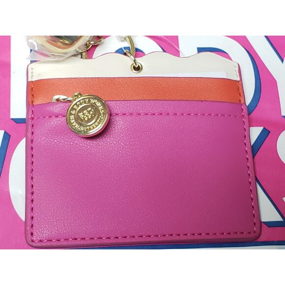 BBW Pink Wearable Lanyard PocketBac Holder Keyring Zip Compartment Card Holder - Picture 3 of 3